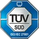 TÜV Süd Siegel für das nach ISO 27001 zertifizierte Informationssicherheits-Managementsystem von TenMedia