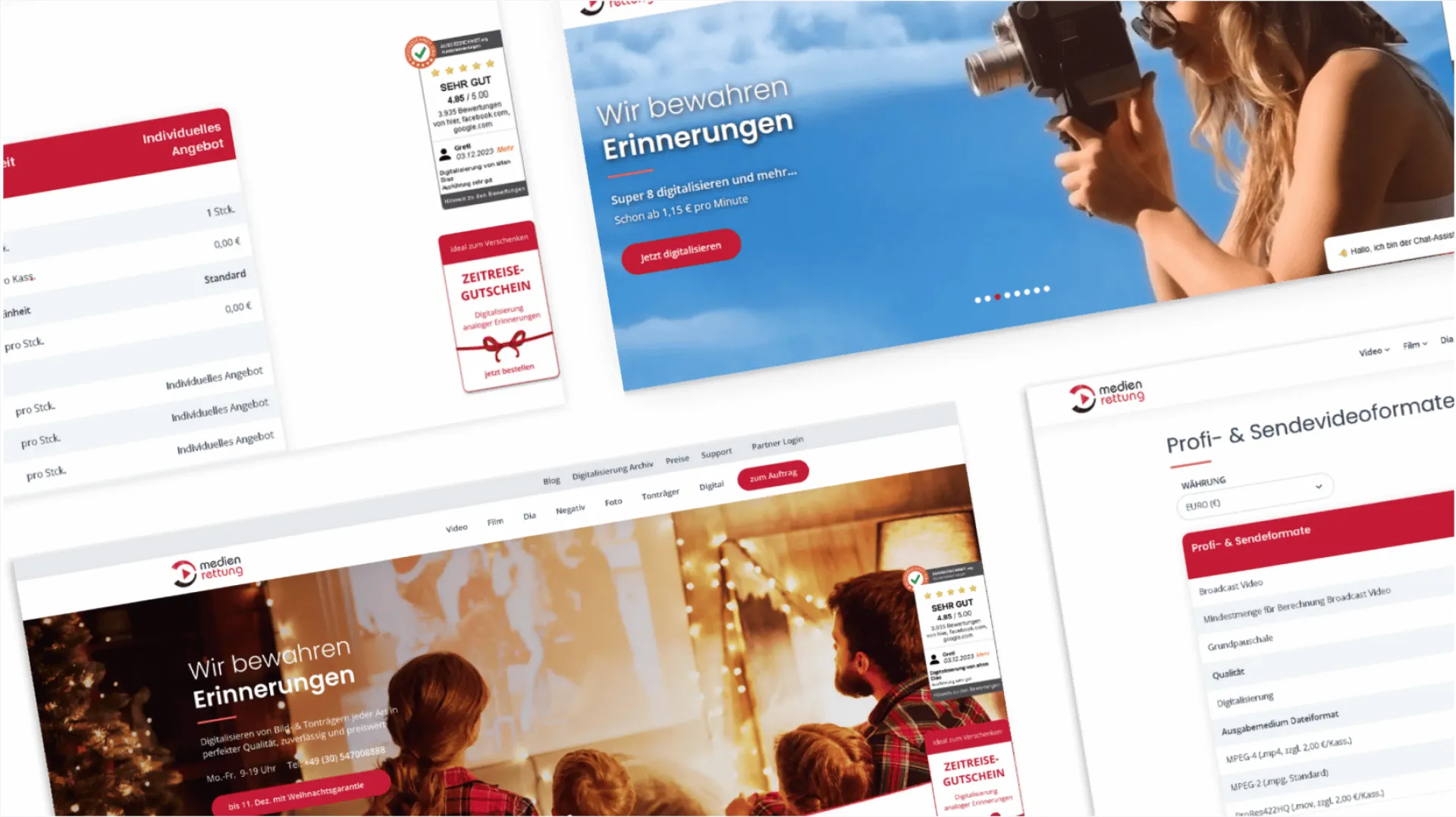 Mockups aus dem Projekt Betrieb und Wartung eines hochverfügbaren Digitalisierungs-Webshops