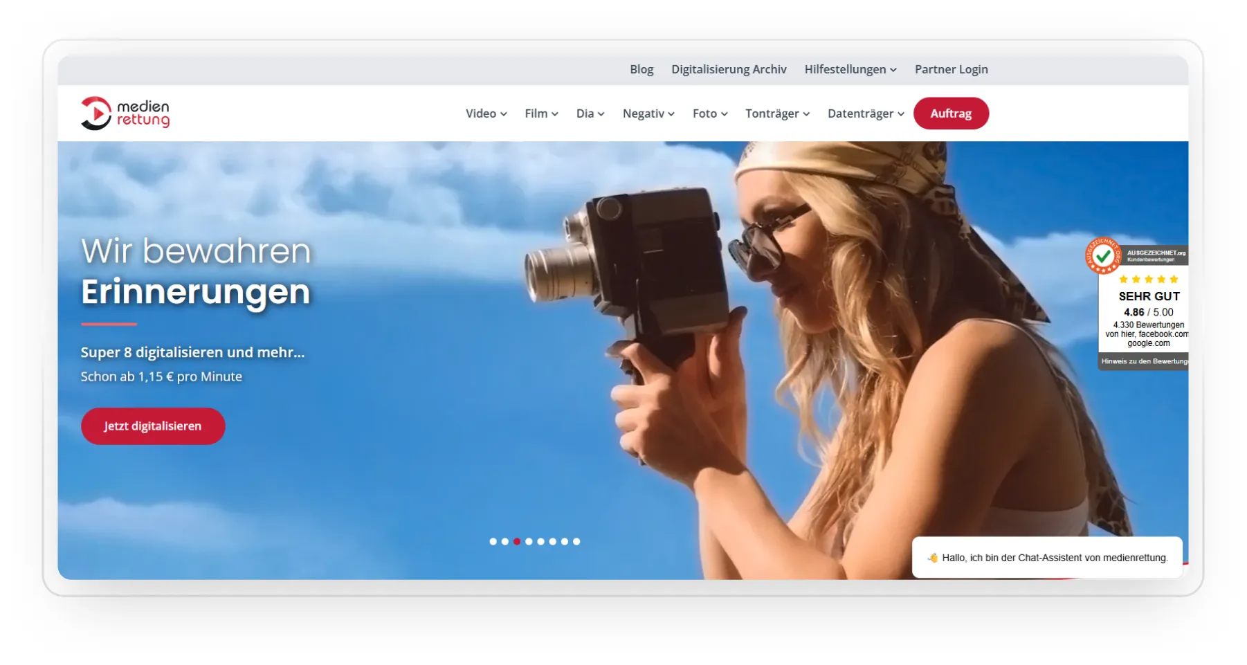 Screenshot aus dem Projekt Betrieb und Wartung eines hochverfügbaren Digitalisierungs-Webshops